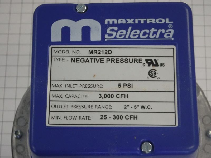 Modulating gas valve Maxitrol 1.5